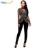 Autumn Long Sleeve Rompers Womens Jumpsuit One Pieces Full Backless Bodysuits Combinaison Femme Black Sexy Bodycon Jumpsuits