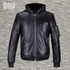 Glossy black genuine leather jackets and coats men heavyweight lambskin hooded motorcycle biker jacket veste cuir homm LT821