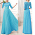 5XL Women Plus Size Dress Lace Chiffon Half Sleeve Maxi Long Gown Elegant Princess Evening Party Vestido Longo 2017 Robe Femme