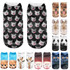 3D Printed Decoration Animal Women Socks Casual Cute Cat Unisex Low Cut Ankle Sock Novel Style Moistureproof Sokken Socks Meias