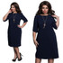 5XL 6XL Large Size 2017 Summer Dress Big Size Printed Dress Blue Red Green Straight Dresses Plus Size Women Clothing Vestidos