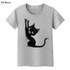 BGtomato Cartoon elegent black cat 3D T-shirt women super cute lovely girl's shirts Brand good quality casual tops summer tees