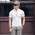 Beswlz Summer Men's T-Shirts Short Sleeve Mandarin Collar Cotton Slim Men T Shirts Business Casual Style Men Tops Tees 6951