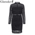 Glamaker Sexy hollow out white lace dress Women elegant ruffle black mini dress vestidos Autumn female bodycon christmas dress