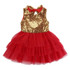 2017 Baby Flower Girl Sequins Sleevless Dress Bow Tulle Tutu Party Formal Dresses Christmas Dress Costume