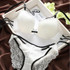 DeRuiLaDy Sexy Lace Women Bra Sets White Black Adjustment Type Bra And Panty Diamond-lingerie Set Push Up Underwear Bras Set