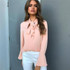 2018 Hot Sale Chiffon Solid Sexy Blusas Harajuku Loose Shirt Women Blusa New Fashion Blouses Casual Blouse Women Tops WD461