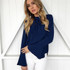 2018 Hot Sale Chiffon Solid Sexy Blusas Harajuku Loose Shirt Women Blusa New Fashion Blouses Casual Blouse Women Tops WD461