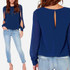 2018 HOT NEW Women Blouse Long Sleeve Sexy Casual Shirt Fashion Chiffon Blouse Women Girls Tops Blusas Tops 7 colors