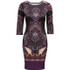 Autumn Vintage Dress 2017 New Fashion Pencil Tribal Print Dress Women Elegant Bodycon Women Dresses Short Sheath Ladies Vestidos