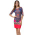 Autumn Vintage Dress 2017 New Fashion Pencil Tribal Print Dress Women Elegant Bodycon Women Dresses Short Sheath Ladies Vestidos