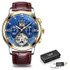 Men Watch Automatic Mechanical Tourbillon Watch Luxury Fashion Stainless Steel