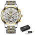 Men Watch Automatic Mechanical Tourbillon Watch Luxury Fashion Stainless Steel
