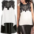 2018 Vest Lace Tank Chemise Shirts OL Women Blouse Casual Sleeveless Chiffon Blouse Shirt Summer Tops Female Shirts Camisas