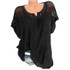 Laamei Women Lace Patchwork Blouse Shirt Casual Tops Sexy Short Sleeve White Blouse Ladies Summer Hollow Out Elegant Blouses