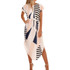 Laamei 2018 Summer Dress Women Fashion Print Bandage Elegant Cute Sashes Robes V-neck Sexy Slim Sheath Women Dresses Vestidos