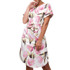 Laamei 2018 Summer Dress Women Fashion Print Bandage Elegant Cute Sashes Robes V-neck Sexy Slim Sheath Women Dresses Vestidos