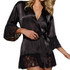 New 2017 Women Sexy V Neck Satin Lace Lingerie Sleepwear Dress Strappy Nightgown Black Babydoll Nightdress chemise de nuit