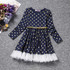 Ai Meng Baby Winter Dress For Girl Long Sleeve Bow Princess Girls School Dresses Polka Dot Toddler Girls Clothes Baby Clothing
