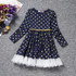 Ai Meng Baby Winter Dress For Girl Long Sleeve Bow Princess Girls School Dresses Polka Dot Toddler Girls Clothes Baby Clothing