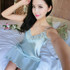 2017 Sexy Night Dress Sleeveless Nighties V-neck Silk Satin Nightgown Nightdress Lace Cozy Sleepwear Nightwear For Women BA478