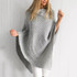 LASPERAL Winter Vintage Turtleneck Knitted Sweater Women Poncho Irregular Pullover Female Streetwear Winter Sweater Jumpers