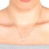 New Pisces Zodiac 22ct Rose Gold & Zircon Necklace