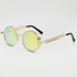 AFOFOO Gothic Steampunk Mens Sunglasses Vintage Metal Men Coating Mirror Sunglasses Women Round Sun glasses Retro UV400 Shades