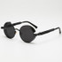 AFOFOO Gothic Steampunk Mens Sunglasses Vintage Metal Men Coating Mirror Sunglasses Women Round Sun glasses Retro UV400 Shades