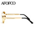 AFOFOO Gothic Steampunk Mens Sunglasses Vintage Metal Men Coating Mirror Sunglasses Women Round Sun glasses Retro UV400 Shades