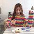 Harajuku Women Casual Rainbow Stripe T Shirt For Girls Autumn Female Shirt Long Sleeved Ladies T-shirts Woman Tops Feminine
