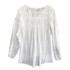 Feitong Women Chiffon Blouse 2017 Fashion Boho Lady Sexy Loose Lace Tops shirt Casual Summer White Blouses blusa feminino Hot
