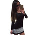 Feitong Women Casual Lace Dresses 2017 Fashion Autumn Sexy long Sleeve Sheath Bodycon Party Pencil Mini Dress vestidos femininos