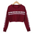 Feitong Crop Tops Autumn Sweatshirt Women Fashion White Letter Print 2018 New Spring Women Hoodies Sweatshirts Winter Top