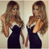 Feitong 2017 Summer Party Dresses Women Sexy Strappy Deep V Neck Lace Bodycon Bandage Knee-Length Dress vestidos feminino mujer