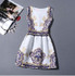 Fashion Bottoming Dress Summer Style New Women Dress Vintage Printing Sexy Party Dresses vestidos Leisure Plus Size Summer Dress
