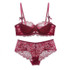 2017 NEWEST A/B/C D Cup Push Up Bra Set Sexy V -Neck Plunge Lace Bra & brief sets women underwear set sexy lingerie panties