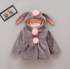 Girl Coat Cute Rabbit Ear Hoodies Winter Warm Kids Jacket Outerwear Children Clothing Baby Tops 2 Colors