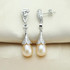 Genuine wedding freshwater pearl earrings for women,fashion natural pearl earrings 925 silver jewelry mom trendy best gift white