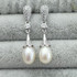 Genuine wedding freshwater pearl earrings for women,fashion natural pearl earrings 925 silver jewelry mom trendy best gift white