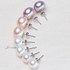 Genuine stud freshwater pearl earrings for women,white natural pearl earrings 925 silver girl best gift anniversary wedding gift