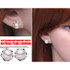 Genuine natural pearl earrings for women wedding black pearl earrings 925 sterling silver jewelry girl best birthday gift white