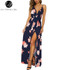 Lily Rosie Girl Boho Deep V Neck Backless Summer Maxi Dress