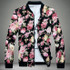 Men's Floral Bomber Jacket - 2023 Trendy Cotton Twill with Stand Collar & Free Shipping