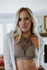 Mocha Floral Cut Out High Neck Bralette for Stylish Comfort
