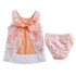Summer Floral 2PCS Baby Girls Outfit Set - Lace Sleeveless Tops & Shorts for 0-18 Months