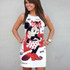Festy Kary Fashion Women Summer Dress 2018 Cute Cartoon Printed Mini Vestidos O Neck Sleeveless Party Sheath Pencil Dress Women