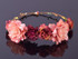 CXADDITIONS Rose Carnations Peony Flower Halo Bridal Floral Crown Hair Band Wreath Mint Head Wreath Wedding Headpiece Bridesmaid