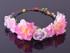 CXADDITIONS Rose Carnations Peony Flower Halo Bridal Floral Crown Hair Band Wreath Mint Head Wreath Wedding Headpiece Bridesmaid