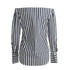 ANSELF Fashion Striped Print Women Off Shoulder Blouse Slash Neck Long Sleeve Shirt Women Tops Vintage Ladies Blouses Blusas